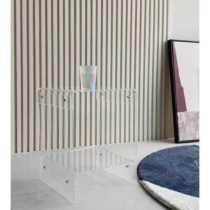 Nordic Simple Double-Layer Coffee Table Ins Acrylic Transparent Bedside Table Side Table Home Small Apartment Tea Cabinet Spot 1