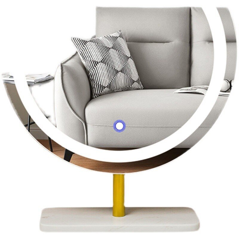 Flexible Bohemian Decor With Led Light Dressing Table Round Large Smart Vaniti Mirror Luxury Design Espejo Con Luz Dorm Decor 6