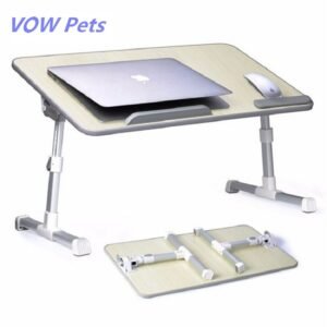 VOW Pets 2021 New Multifunction Simple Folding Laptop Desk With Cooling Fan Lifting Small Table Dormitory Computer Table BedDesk 1