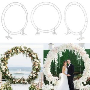 Large Iron Wedding Archway Props Backdrop Circle Balloon Arch for Ceremony Party Proposal Birthday Background Decoration 8.2ft 1