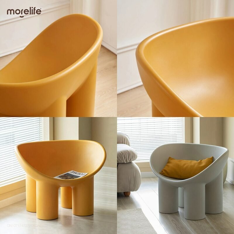 Nordic Designer Elephant Leg Chair Internet-Popular Homestay Single-Seat Sofa Chair Creative Comfort Outdoor Recliner Morelife 5