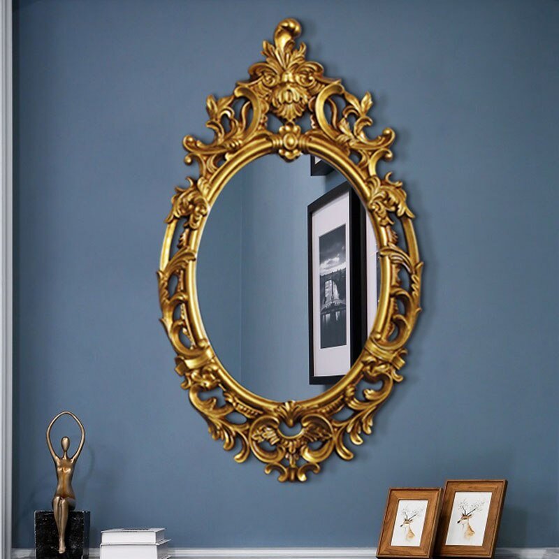 Vintage Macrame Decorative Mirror Wall Craft Cosmetic Bathroom Mirror Luxury Desk Aesthetic Espelho Redondo Home Decoration 1