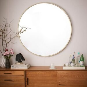 Bathroom Makeup Round Mirror Vintage Wall Decor Length Hallway Mirror Salon Stickers Enfeites Lusterko Decoracion Habitacion 1