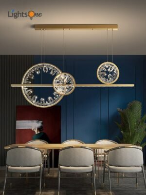 Light luxury crystal dining room lamp chandelier modern minimalist dining room bar chandelier 1