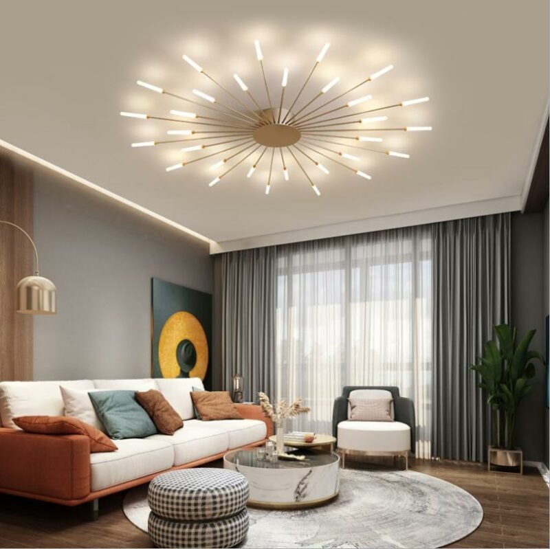 Nordic bedroom led ceiling lamp creative modern  minimalist hanging lamp living room  starry decorative lamps Light  Fixtures 5
