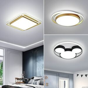 Modern Led Ceiling Lights Bedroom Living Room Study Entrance Ceiling-Mounted Lamps Fixture Square Round Warm And Romantic Light 1