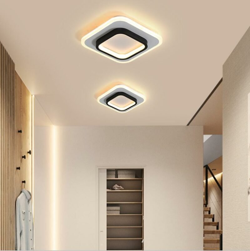 New Led  Ceiling Light  For Living Room lighting  Nordic  Black White  Lamp  For Indoor Aisle Home  light Fixtures 1
