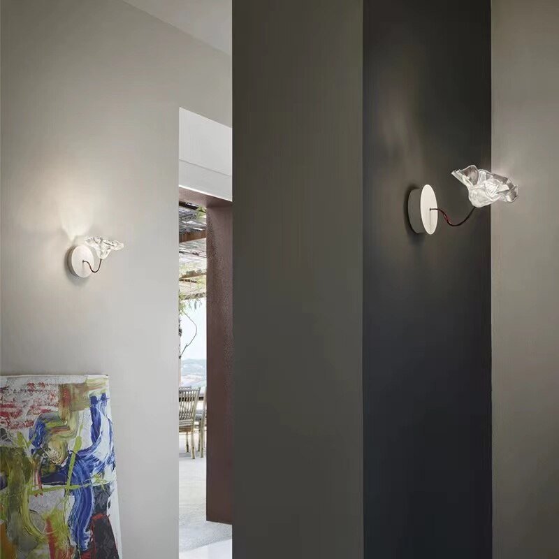 Italian Designer Replica Wall Lamp Modern Creative Bedroom Bedside Stairway Gallery Flower Home Decor Mounted Wall Sconce Light 5