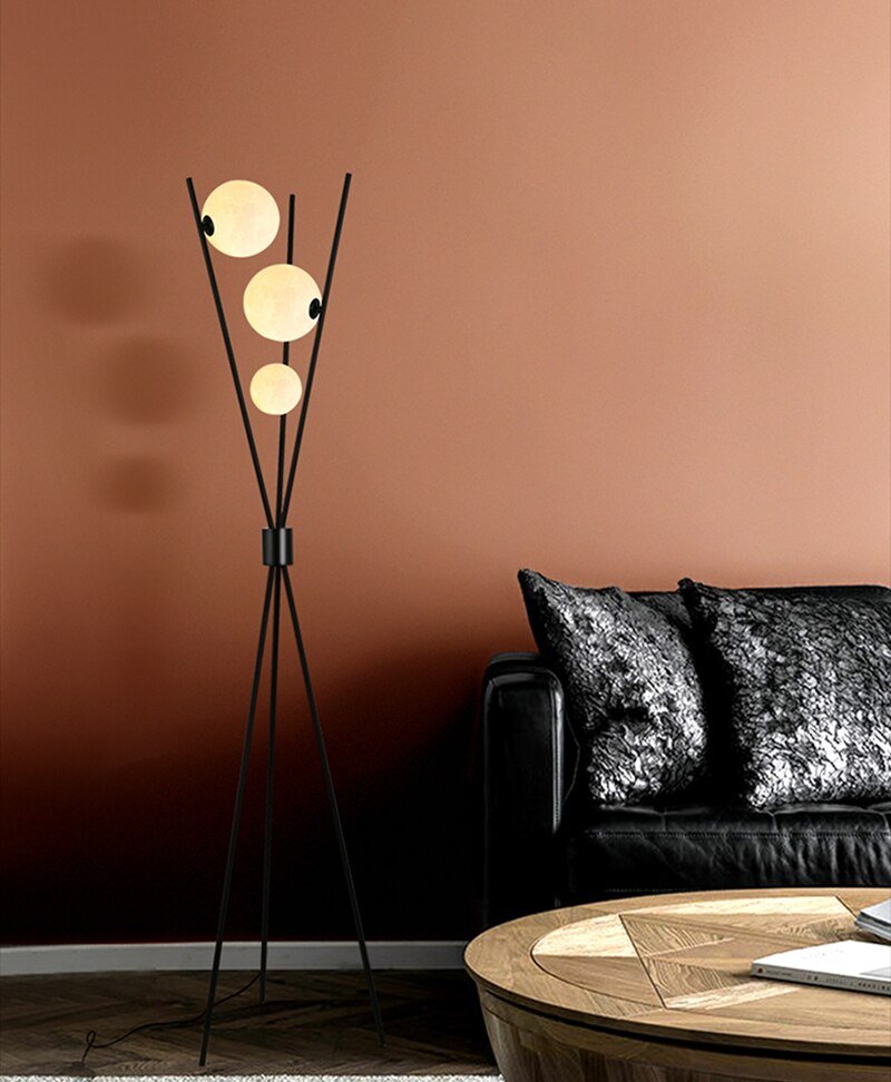 3D Printing Moon Floor Lamp For Living Room Bedroom Sofa LED Wrought Iron Desktop Table Light Home Decoration Accessories 6