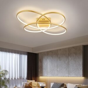 Led Ceiling Lamp For Bedroom Living Room Ceiling Lights Modern Minimalist 50/80W Fixture Black Gold Home Decor Lighting Luminary 1