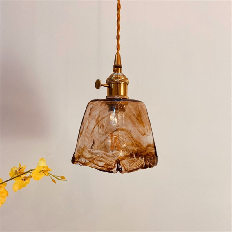 Modern Nordic  Brass Glass Pendant lights Kitchen Restaurant Bar living room bedroom hanging Pendant lamp 5