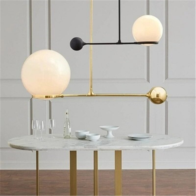 Nordic glass pendant light Art Magic Bean postmodern lamp Design luxury pendant light Restaurant Contrapesso LED Pendant Light 2
