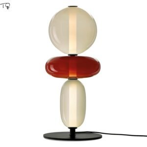 Designer Colorful Glass Candy Table Lamp for Living/Model Room Modern Led Desk Lights Home Decor Bedroom Bedside Coffee Table 1