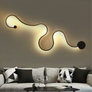 LED post modern minimalist living room aisle wall lamp decoration creative iron art European style TV background wall lamp 1