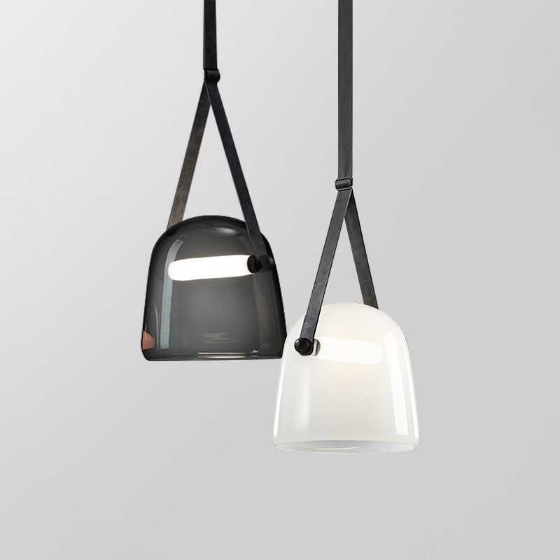 Nordic Glass Chandeliers, Living Room Led Belt Chandeliers, Bedroom Kitchen Lamps, Hanging Lamps, Home Decoration 1