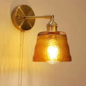 Nordic Wall Lamp With Switch Modern Brass Wall Sconce For Bedroom Living Room Home Lighting E27 3 Colors Rotation Steering Head 1