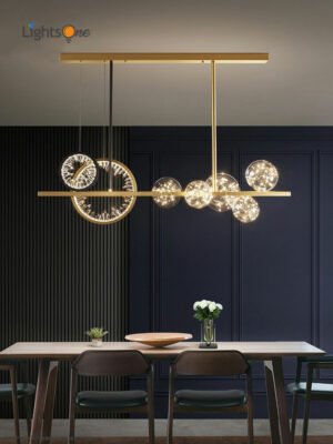 Light luxury crystal lamp starry restaurant chandelier modern bar table lamp 1