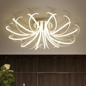 Modern Remote Control LED Ceiling light luminaire Acrylic Flower shape living room  Dimmable lustresceiling Decor lamp 1