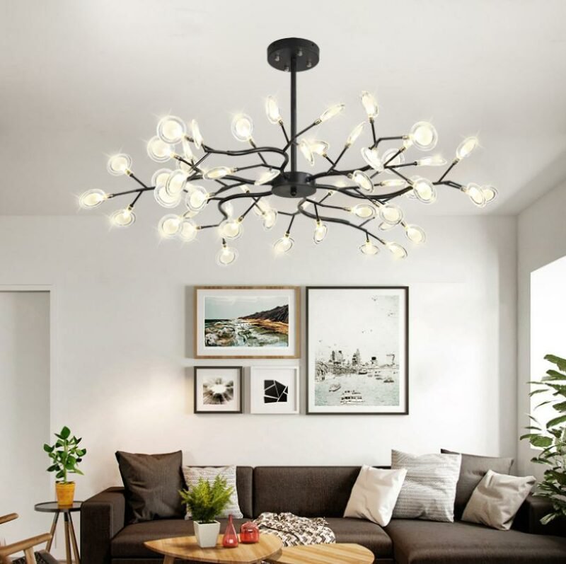 New Modern LED Tree Brand Chandelier Lighting   For Living Room lights  Home Deco Glass Bubble Chandelier  For Restaurant lamp 4