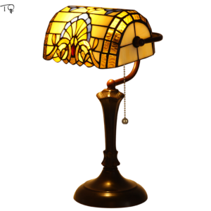 Individual Retro Tiffany  Bank Table Lamp E27 LED Indoor Lighting Home Decor Living/Dining Room Bedroom Bedside Restaurant Study 1