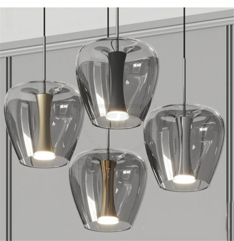 Postmodern Design Led Clear Glass Pendant Lights Luxury Living Room Restaurant Kitchen Loft Decor Spots Hanging Lamp Fixtures 6