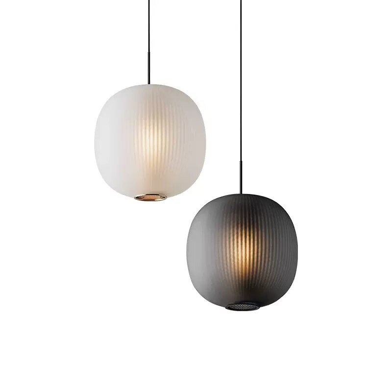 LED Modern Glass Pendant Lamp Simple Creative Living Room Bedroom Study Stairs Aisle Round Sphere Lamp Hotel Coffee Bar Light 4