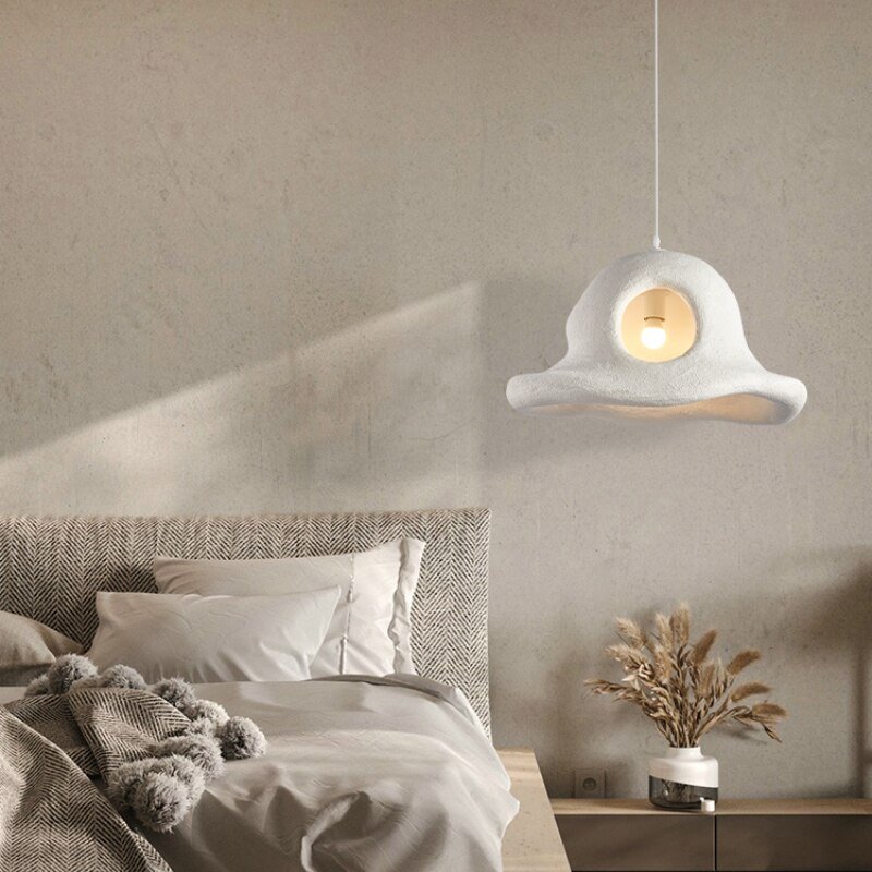 Wabi-sabi Chandeliers Designer Pendant Lamp Bedroom Bedside Villa Duplex LED Hanging Light Homestay Decor Luminaire Suspensions 4
