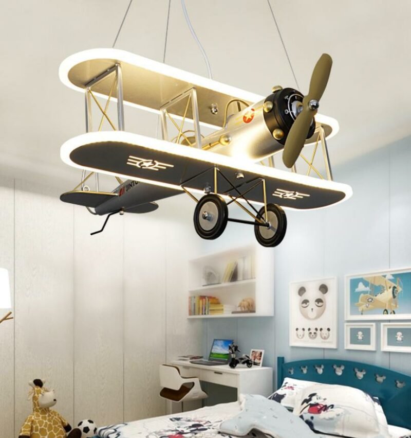 Creative led children's aircraft Pendant lamp boy bedroom room lamp personality modern fashion cartoon Hanging  lamp  Fixtures 1