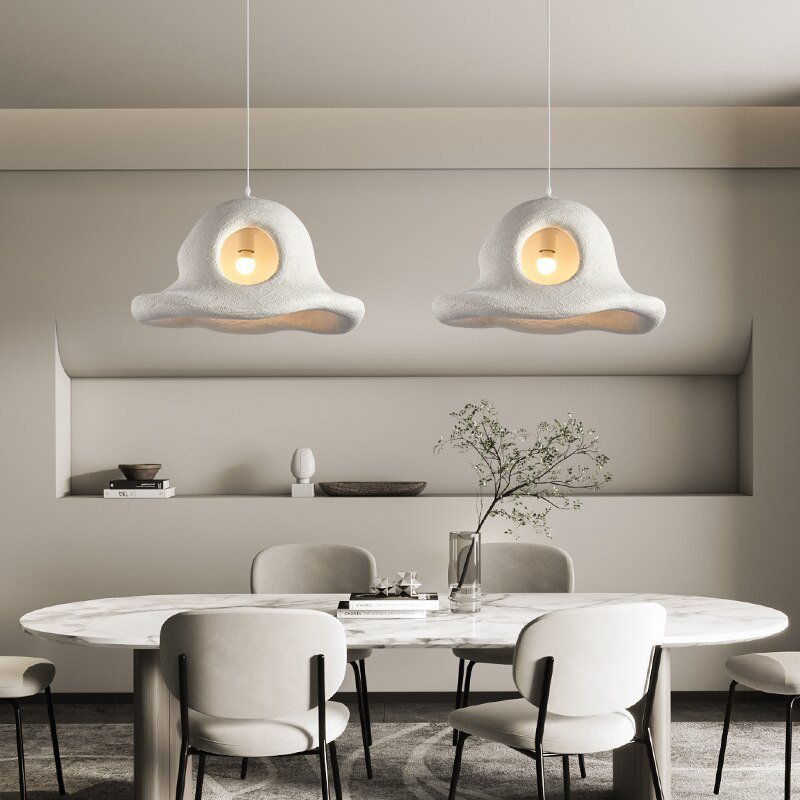 Wabi-sabi Chandeliers Designer Pendant Lamp Bedroom Bedside Villa Duplex LED Hanging Light Homestay Decor Luminaire Suspensions 5