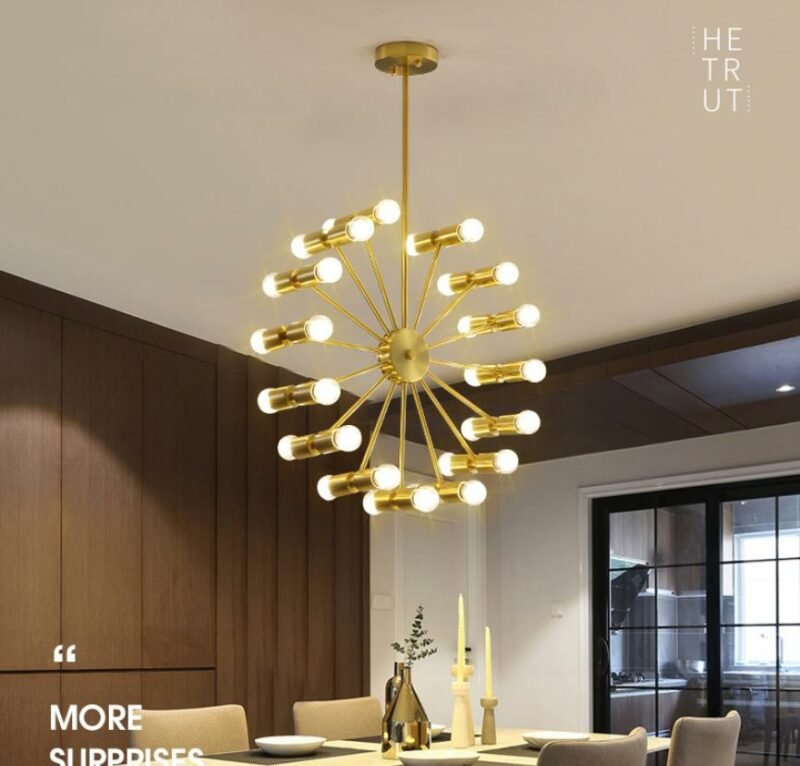 Nordic living room chandelier Lighting modern minimalist  luxury atmosphere home Lamp  bedroom restaurant  lights Fixtures 5