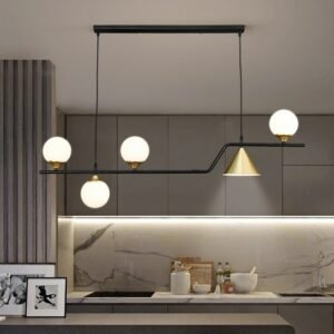 Nordic Chandelier Simple Creative Modern Home Light Luxury Kitchen Long Hanging Light Bar Living Dining Table Room Pendant Lamps 1