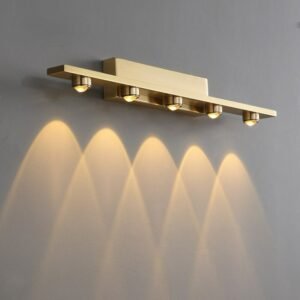 Modern Copper LED Wall Lamp for Aisle Window Living Room Bedroom Bathroom Mirror Lighting Appliance Aesthetic Room Decorator 1