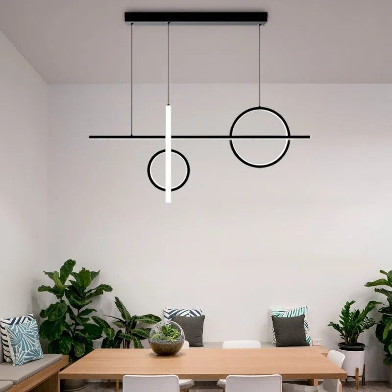 Nordic Led Modern Minimalism Gold/Black Island Art Chandelier Kitchen Living Room Design Study Indoor Household Chandelier 1