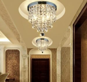 New Crystal Restaurant Ceiling Light Warm Bedroom Light Entrance Hallway Light For Indoor Led Ceiling Light Lamp Fixtures 1