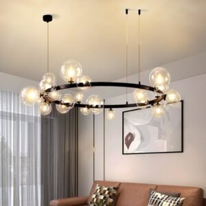 Light Luxury Modern American Industrial Style Lamp Restaurant Light Creative Bar Table Glass Bubble Chandelier 1