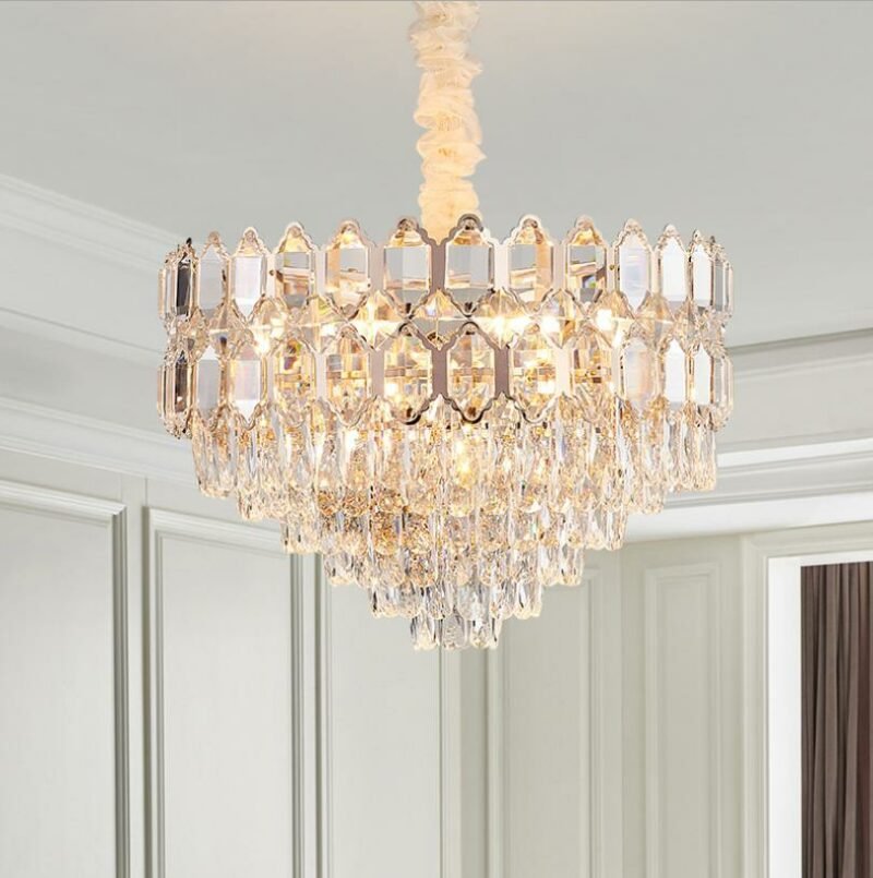 Modern Crystal Pendant lights  For living room  light luxury lustre LED  round creative Hanging lamp For  bedroom Hotel 3