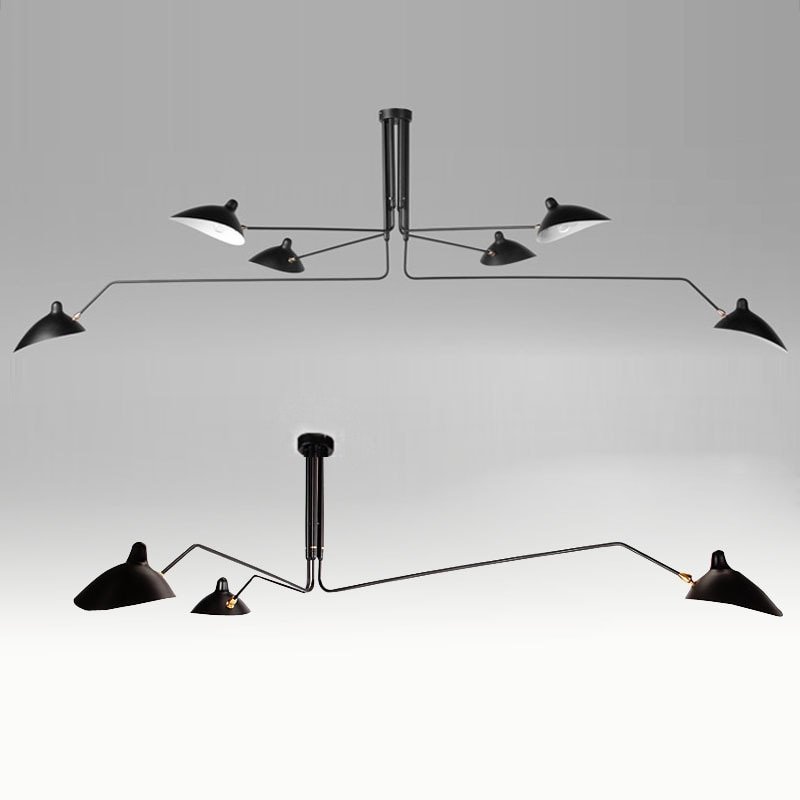 Nordic Retro Multi heads Pandent Lamp Simple Design Ceiling Lamp Postmodern Home Lighting Living Room Led Luminaire 1