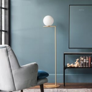 Modern Glass Gall Long pole Vertical lamp Corner LED Floor Lamps  Living Room Bedroom gold Standing Lamp decor Fixtures 1