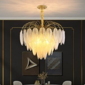 LED Chandeliers Living Dining Room Pendant Lamp For Ceiling Nordic Feather Chandelier Modern Home Lighting Decor Hanging Lamp 1