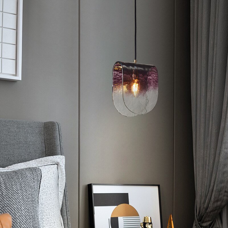 Nordic Modern Glass Pendant Lamps for Coffee Bedside Apartment Denmark Atmosphere Designer Hanging Light Luminaire Suspensions 4