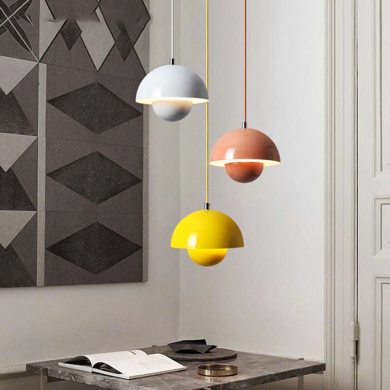 Semicircular Pendant Lights Nordic Color Bedroom Hanging Lamps For Ceiling Modern Indoor Design Dining Room Bar Pendant Lighting 1