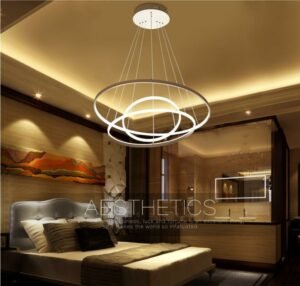 New Modern LED Round Ring chandelier lighting  For Living Room lights  Aluminum body Hanging lamp For  Restaurant Decor Fixtures 1