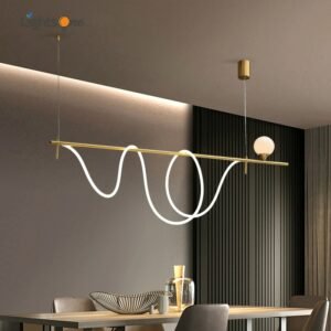 Postmodern minimalist restaurant lamp bar table lamp designer minimalist long front desk chandelier 1