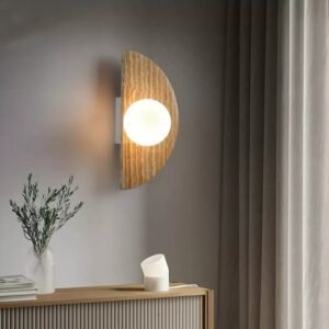 Wabi-sabi Japanese Style Wall Lamp for Kitchen Bedroom Living Room Stone Aesthetic Room Decorator Replica Lighting Appliance 1