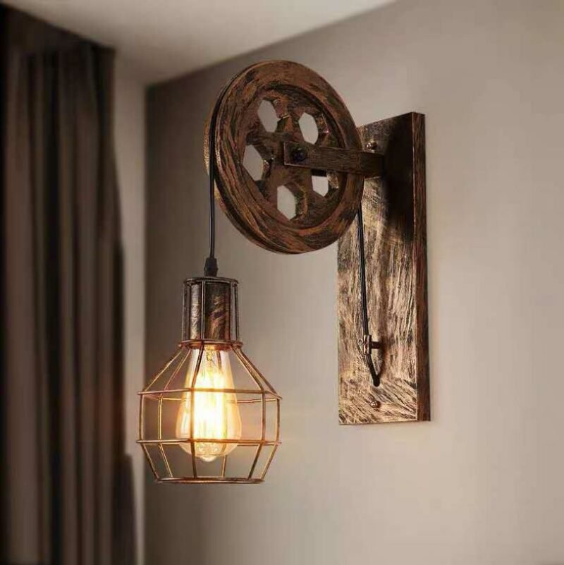 American country wall lamp industrial wind retro wall light For restaurant corridor aisle  wall  light Fixtures 3