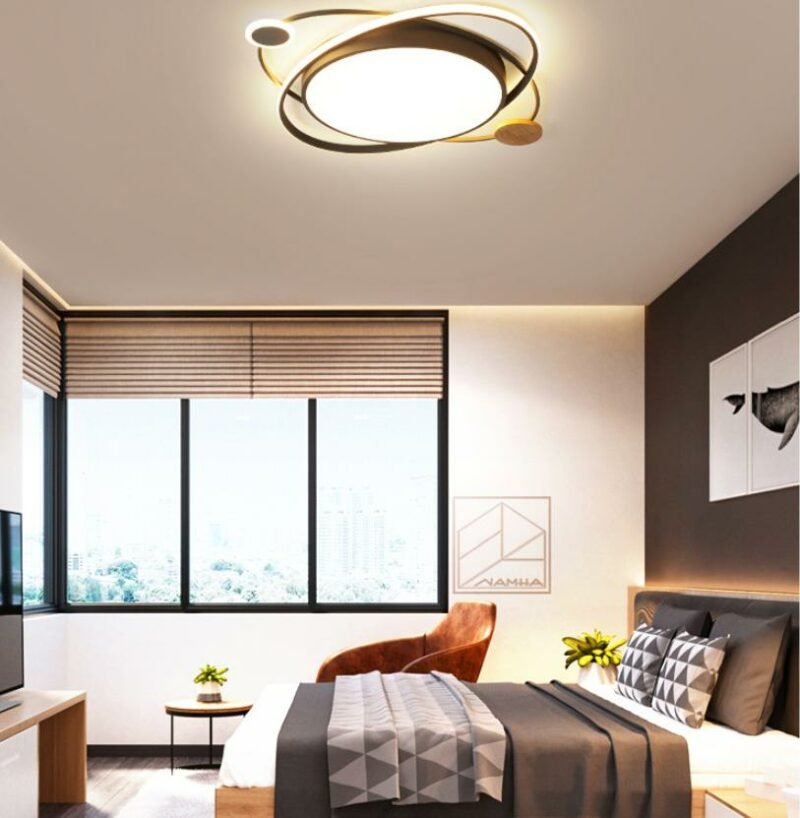 New bedroom lamp led ceiling lamp creative art round study dining room lamp decorative lamps  lighting fixtures 3
