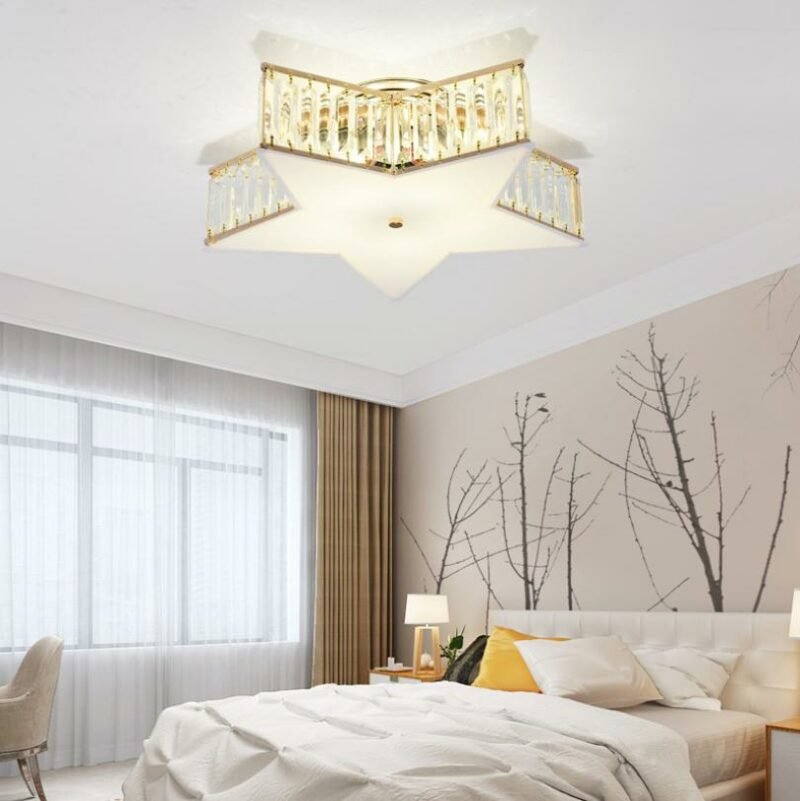 Led ceiling lamp modern minimalist nordic light luxury ceiling lamp crystal lamp suitable for room bedroom balcony aisle lamp 3
