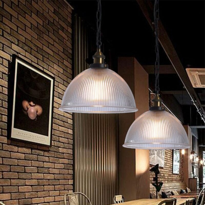 Glass Pendant Light Nordic Pendant Lamp Modern Pendant lamp brass Creative minimalist  E27 Transparent Lampshade For Restaurant 3