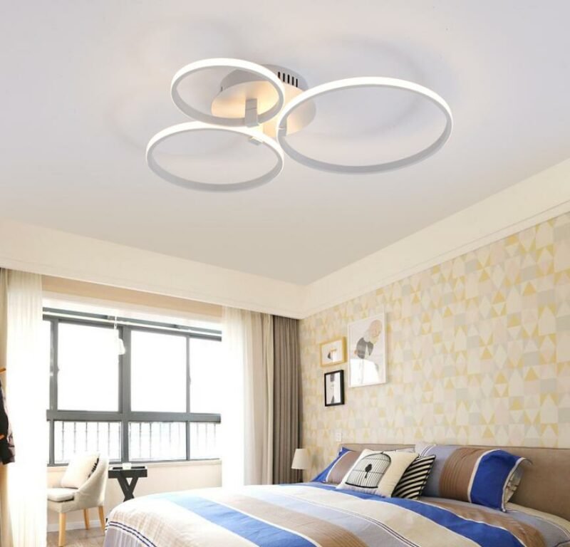 New  creative round led Ceiling Light For  living room  lamps with remote control Adjustable brightness  For   Bedroom Dining 5