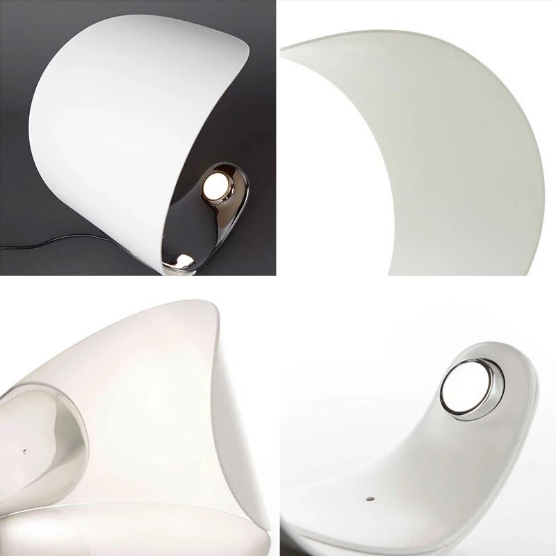 Italy Designer Curl Table Lamp Aluminum for Living Room Bedroom Study Desk Light Night Home Deco Led Bedside Creative Shape 6